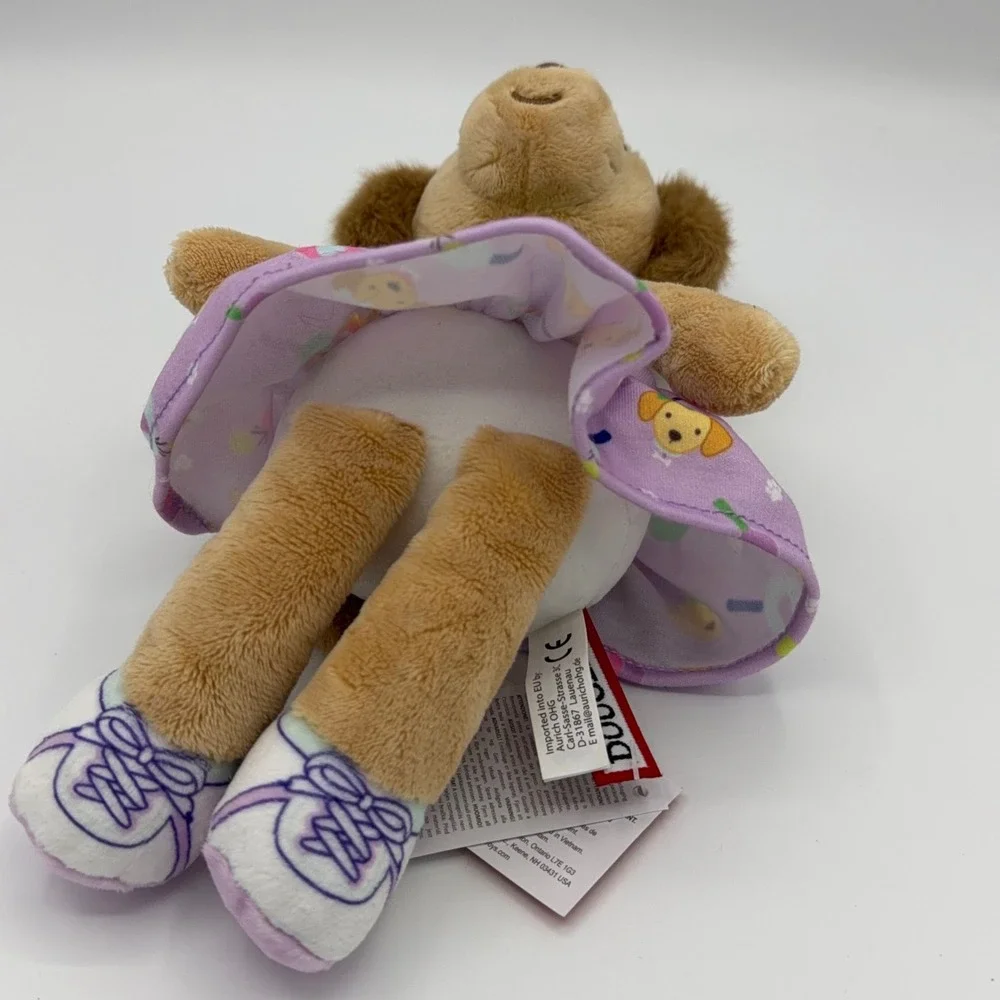 Douglas Cuddle Toy Pickle Ball Pup Plush Dog Purple Tennis Dress Collectible NWT